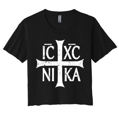 Ic Xc Nika Cross Christogram Orthodox Christian Crop Top