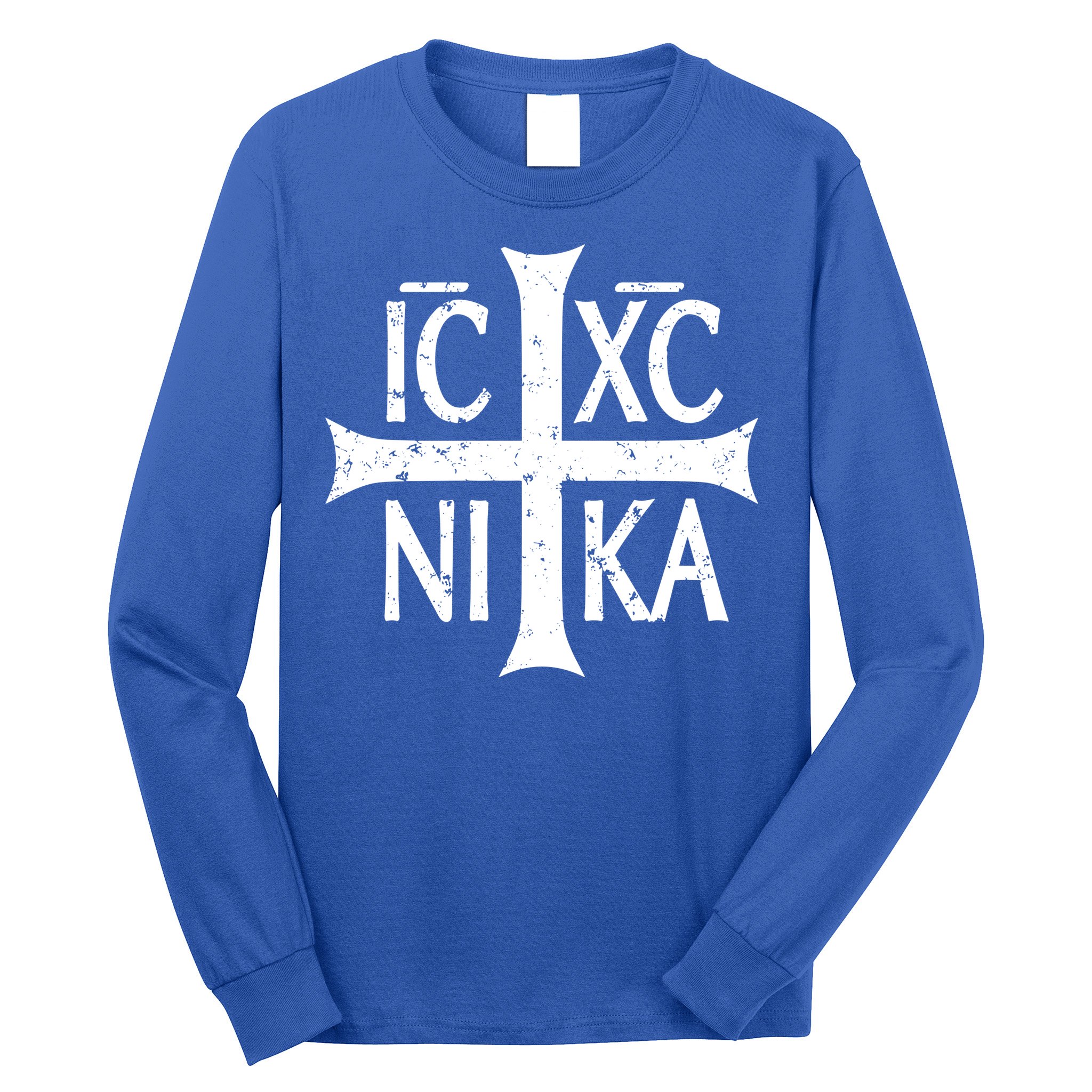 Ic Xc Nika Cross Christogram Orthodox Christian Long Sleeve Shirt