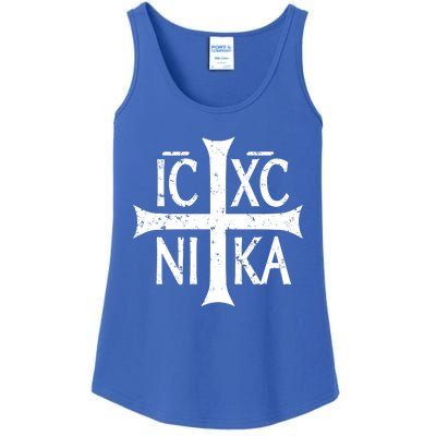 Ic Xc Nika Cross Christogram Orthodox Christian Ladies Essential Tank