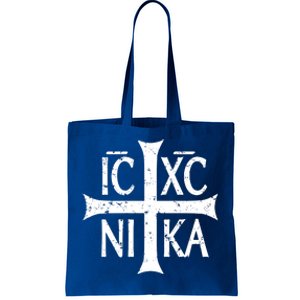 Ic Xc Nika Cross Christogram Orthodox Christian Tote Bag