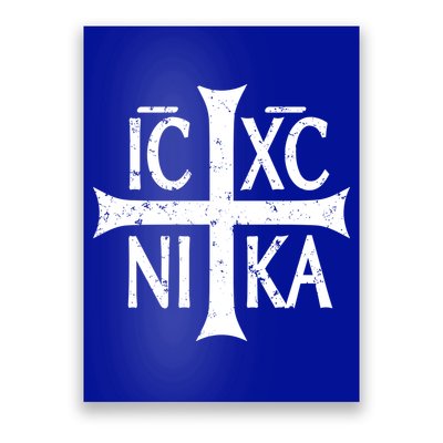 Ic Xc Nika Cross Christogram Orthodox Christian Poster