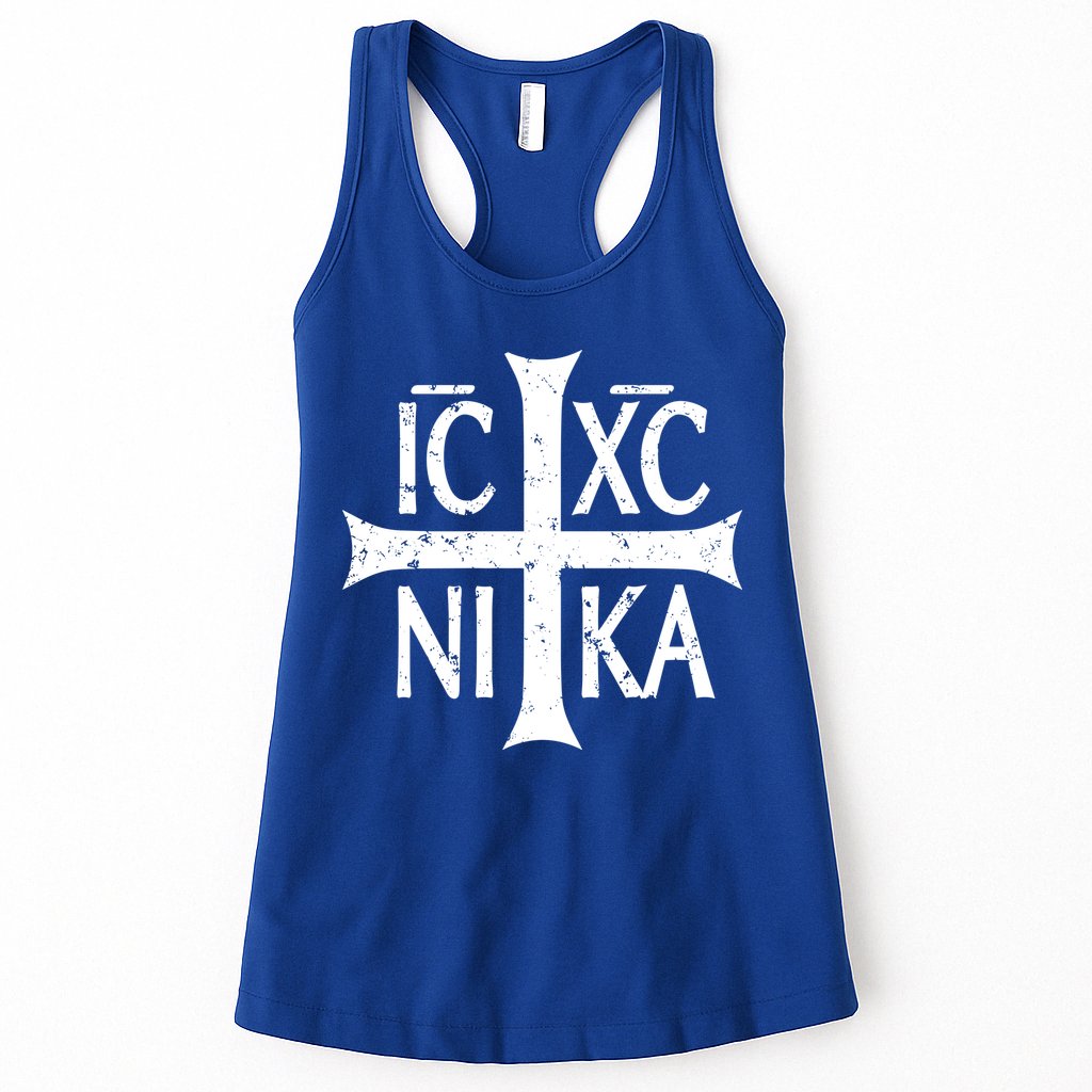 Ic Xc Nika Cross Christogram Orthodox Christian Womens Tank Top