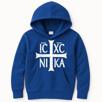 Ic Xc Nika Cross Christogram Orthodox Christian Kids Hoodie