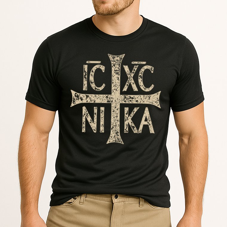 Ic Xc Nika Cross Christogram Orthodox Christian Performance Shirt