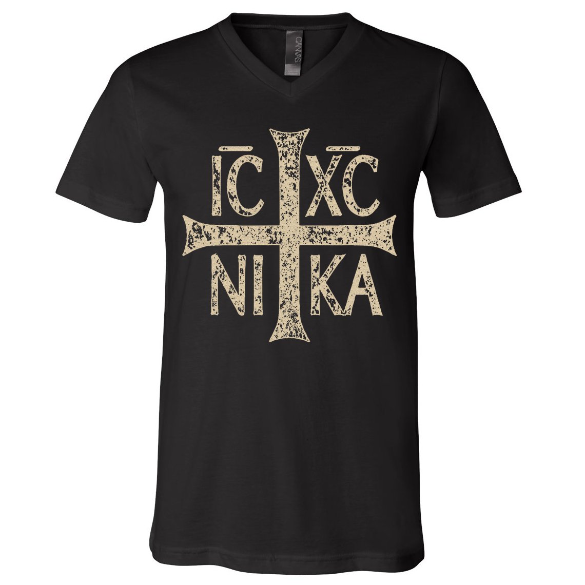 Ic Xc Nika Cross Christogram Orthodox Christian V-Neck T-Shirt