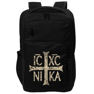Ic Xc Nika Cross Christogram Orthodox Christian Impact Tech Backpack