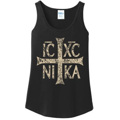 Ic Xc Nika Cross Christogram Orthodox Christian Ladies Essential Tank