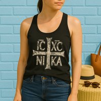 Ic Xc Nika Cross Christogram Orthodox Christian Womens Tank Top