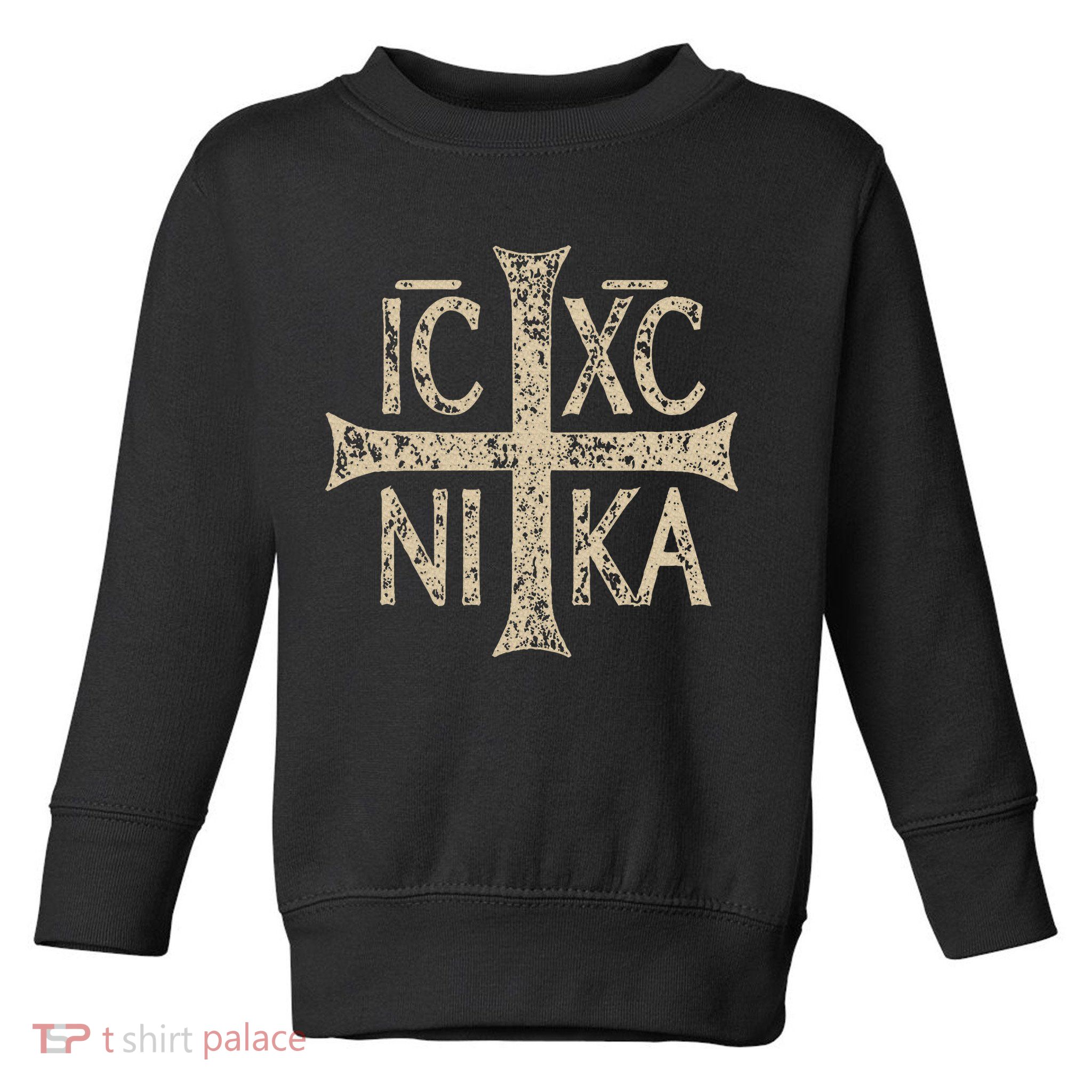 Ic Xc Nika Cross Christogram Orthodox Christian Toddler Sweatshirt