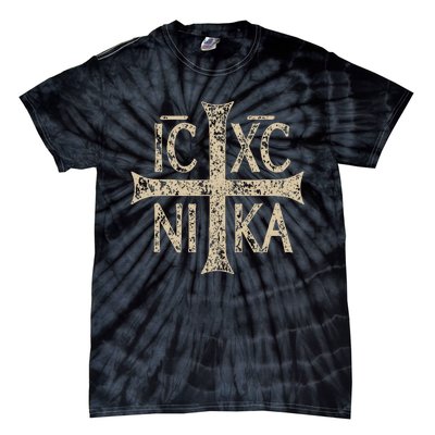 Ic Xc Nika Cross Christogram Orthodox Christian Tie-Dye T-Shirt