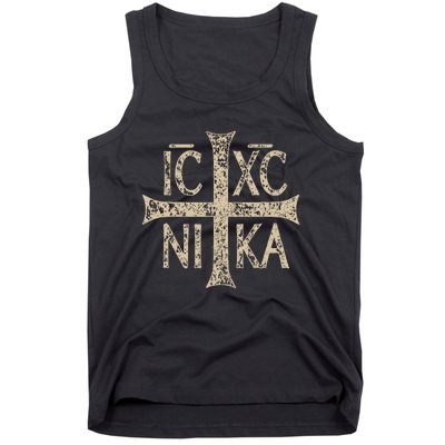 Ic Xc Nika Cross Christogram Orthodox Christian Tank Top