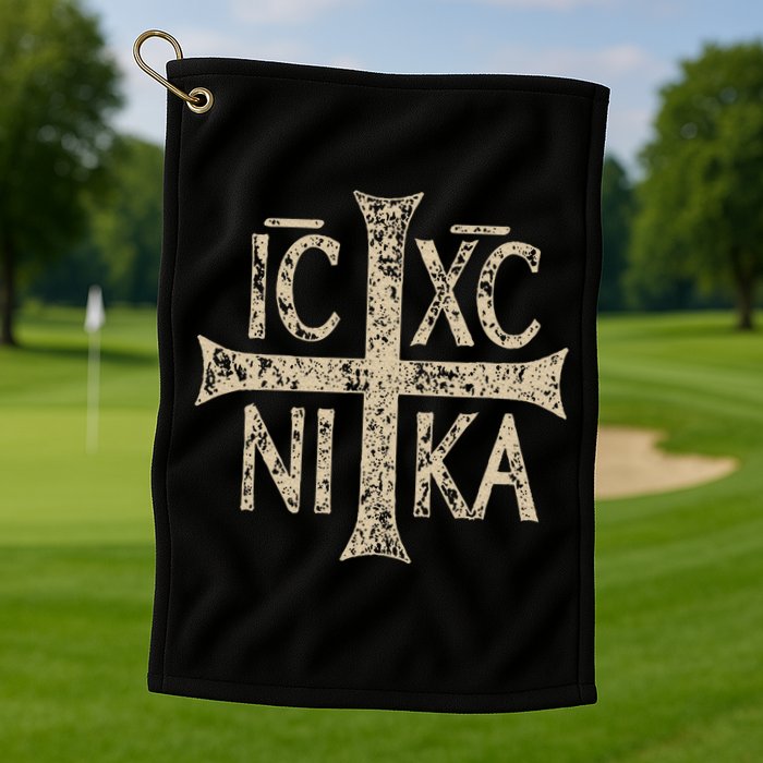 Ic Xc Nika Cross Christogram Orthodox Christian Golf Towel