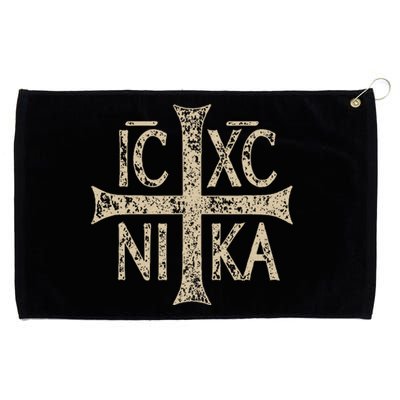 Ic Xc Nika Cross Christogram Orthodox Christian Grommeted Golf Towel