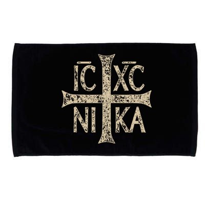 Ic Xc Nika Cross Christogram Orthodox Christian Microfiber Hand Towel