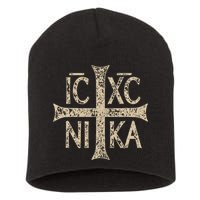 Ic Xc Nika Cross Christogram Orthodox Christian Short Acrylic Beanie