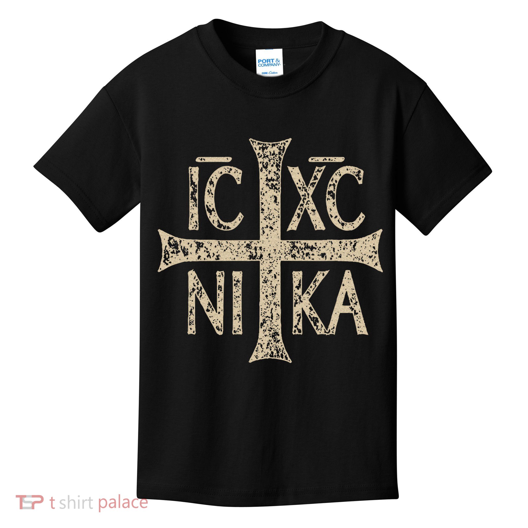 Ic Xc Nika Cross Christogram Orthodox Christian Kids T-Shirt