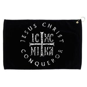 Ic Xc Nika Cross Christogram Orthodox Christian Grommeted Golf Towel