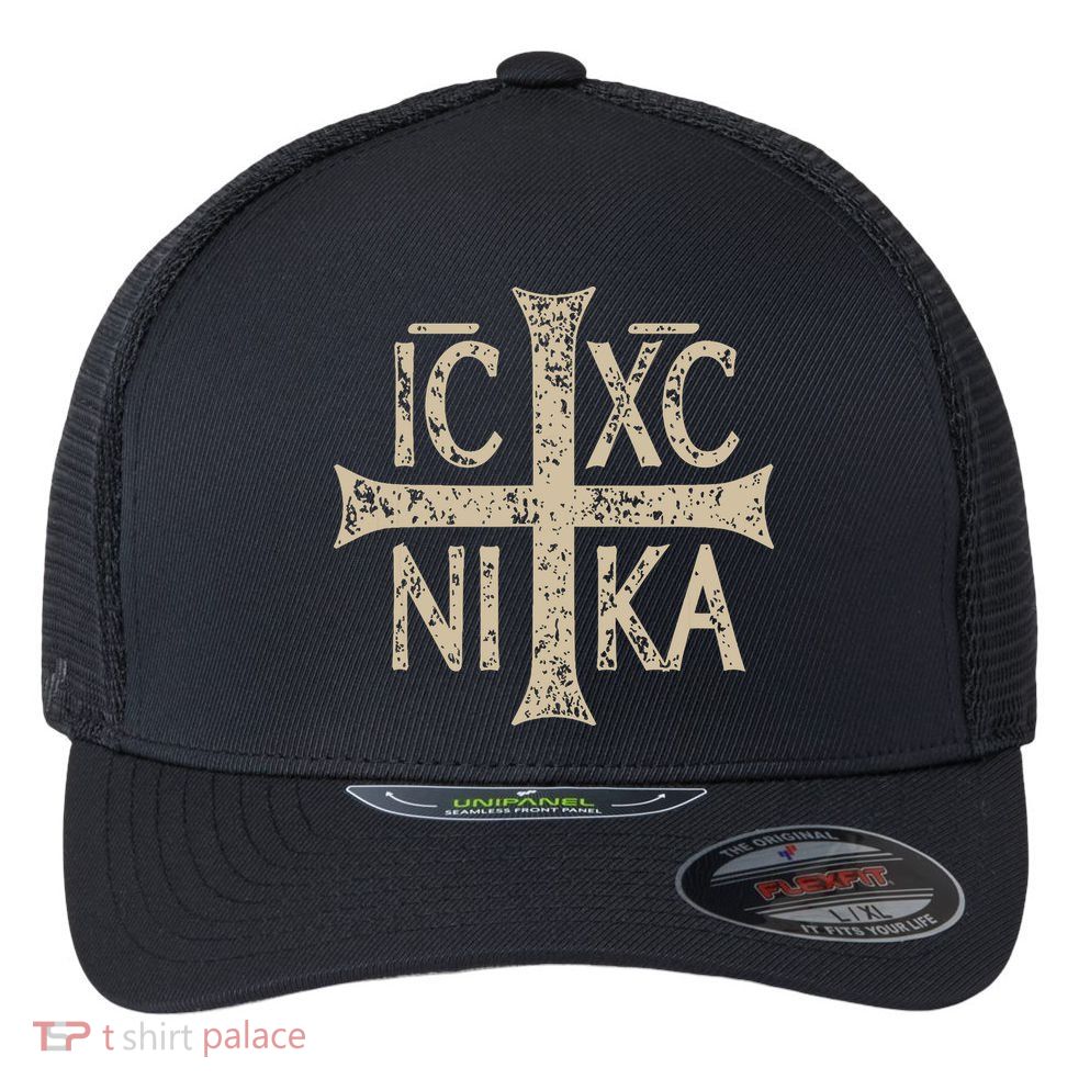 Ic Xc Nika Cross Christogram Orthodox Christian Flexfit Unipanel Trucker Cap