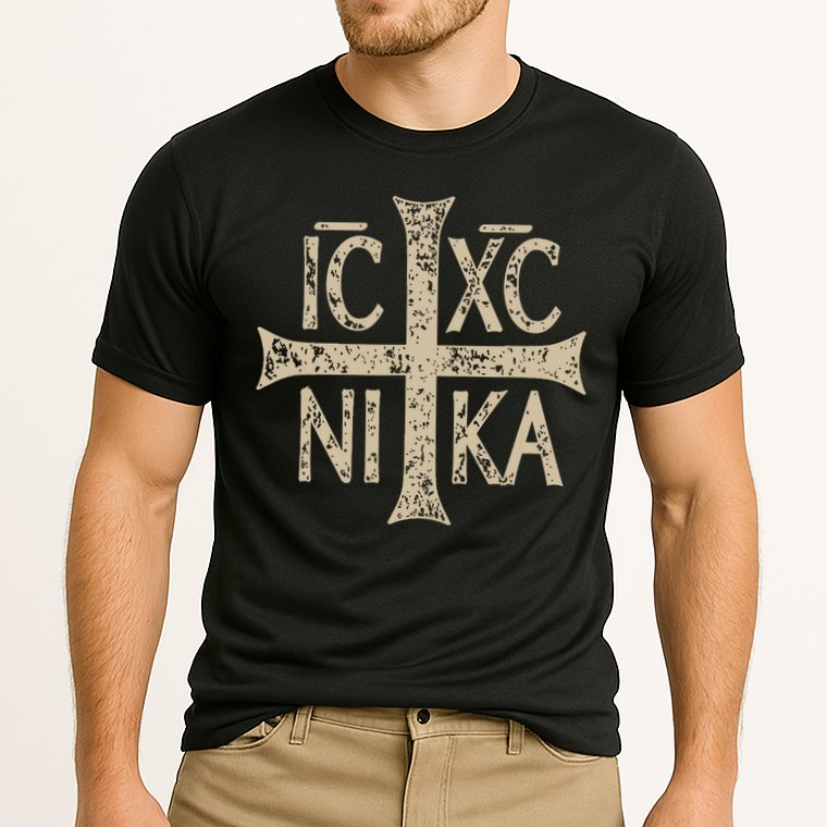 Ic Xc Nika Cross Christogram Orthodox Christian Performance Shirt
