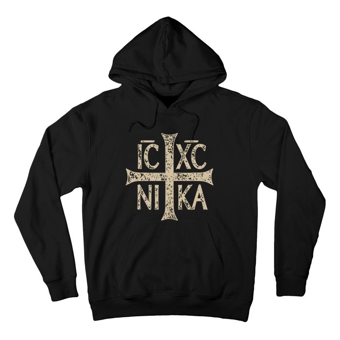 Ic Xc Nika Cross Christogram Orthodox Christian Hoodie