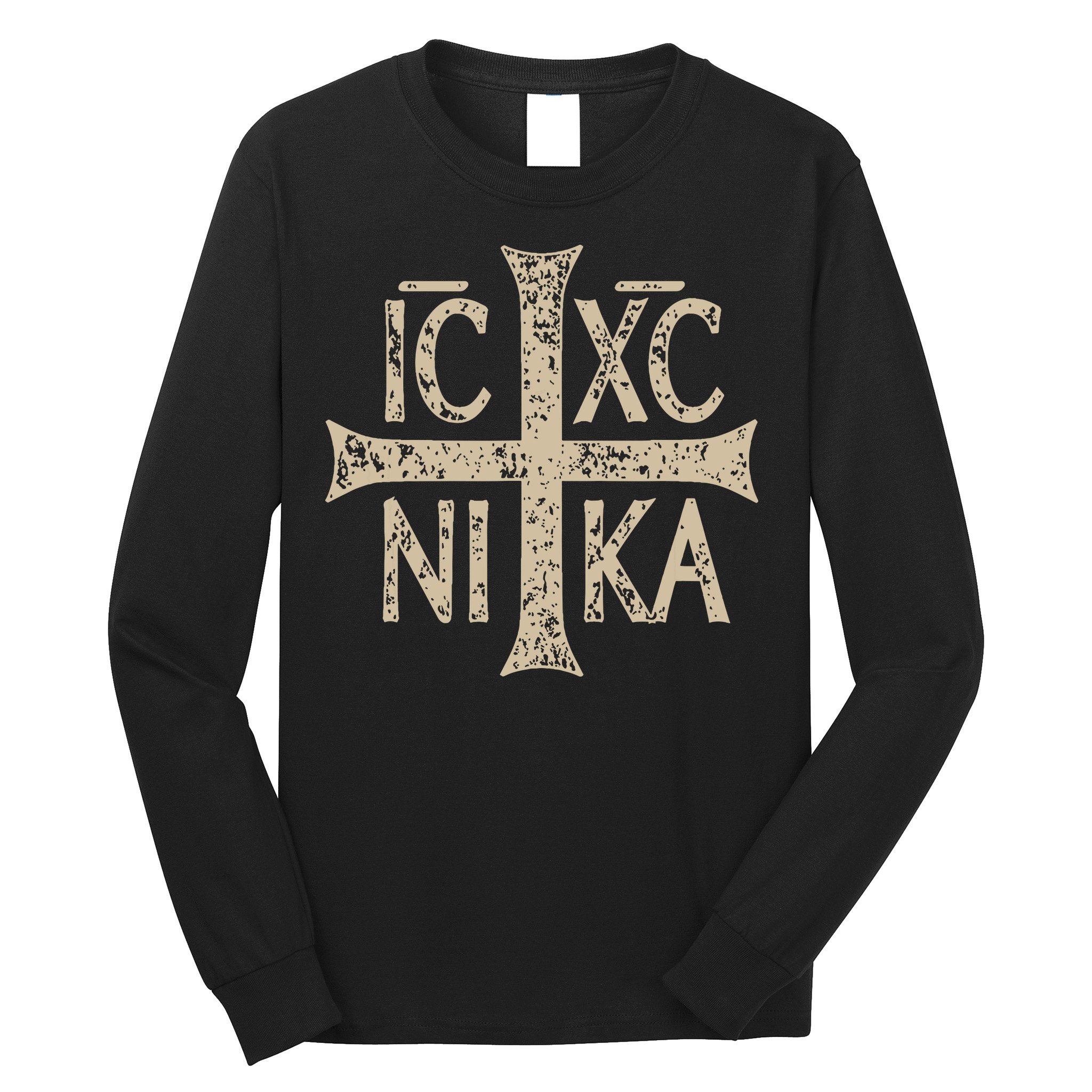 Ic Xc Nika Cross Christogram Orthodox Christian Long Sleeve Shirt