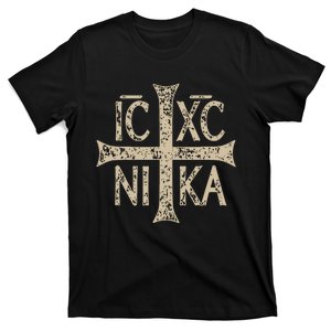 Ic Xc Nika Cross Christogram Orthodox Christian T-Shirt