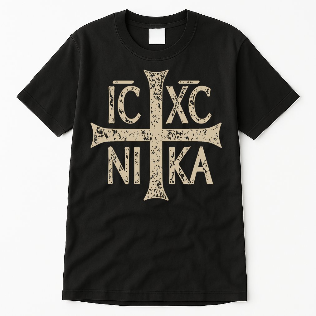 Ic Xc Nika Cross Christogram Orthodox Christian Tall T-Shirt