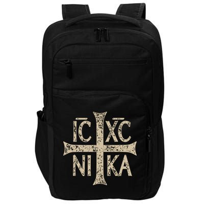 Ic Xc Nika Cross Christogram Orthodox Christian Impact Tech Backpack