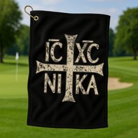 Ic Xc Nika Cross Christogram Orthodox Christian Golf Towel