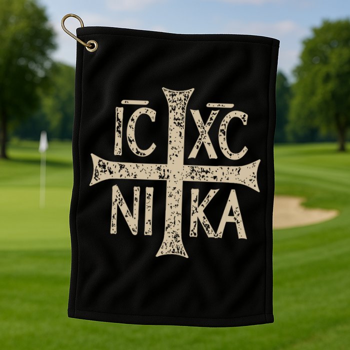 Ic Xc Nika Cross Christogram Orthodox Christian Golf Towel