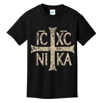 Ic Xc Nika Cross Christogram Orthodox Christian Kids T-Shirt