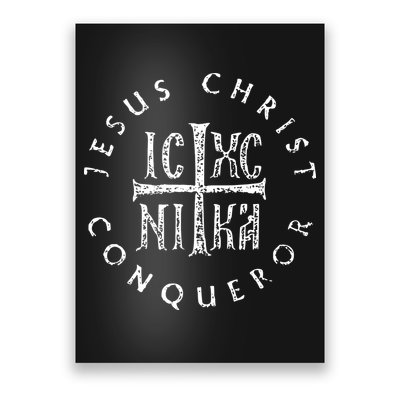 Ic Xc Nika Cross Christogram Orthodox Christian Poster
