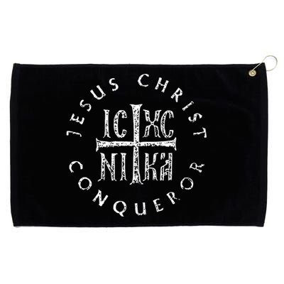 Ic Xc Nika Cross Christogram Orthodox Christian Grommeted Golf Towel