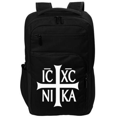 Ic Xc Nika Cross Eastern Christian Greek Impact Tech Backpack