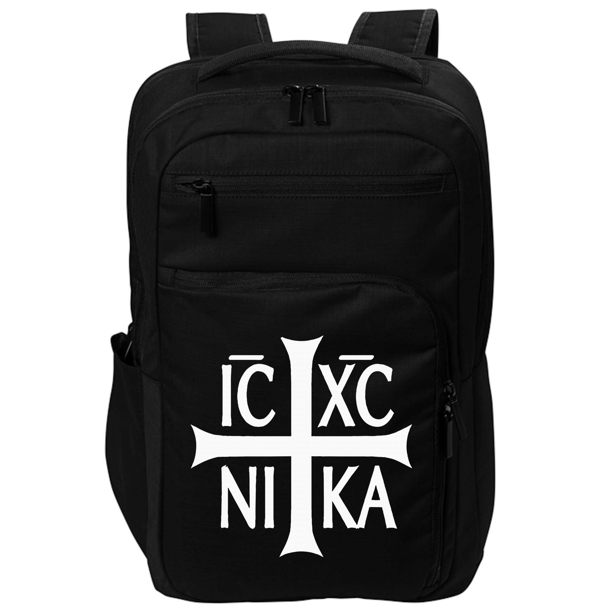 Ic Xc Nika Cross Eastern Christian Greek Impact Tech Backpack