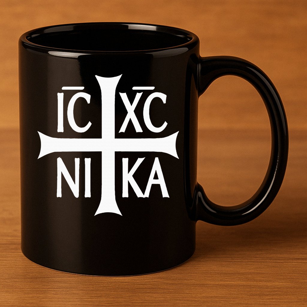 Ic Xc Nika Cross Eastern Christian Greek 11oz C Handle Ceramic Mug