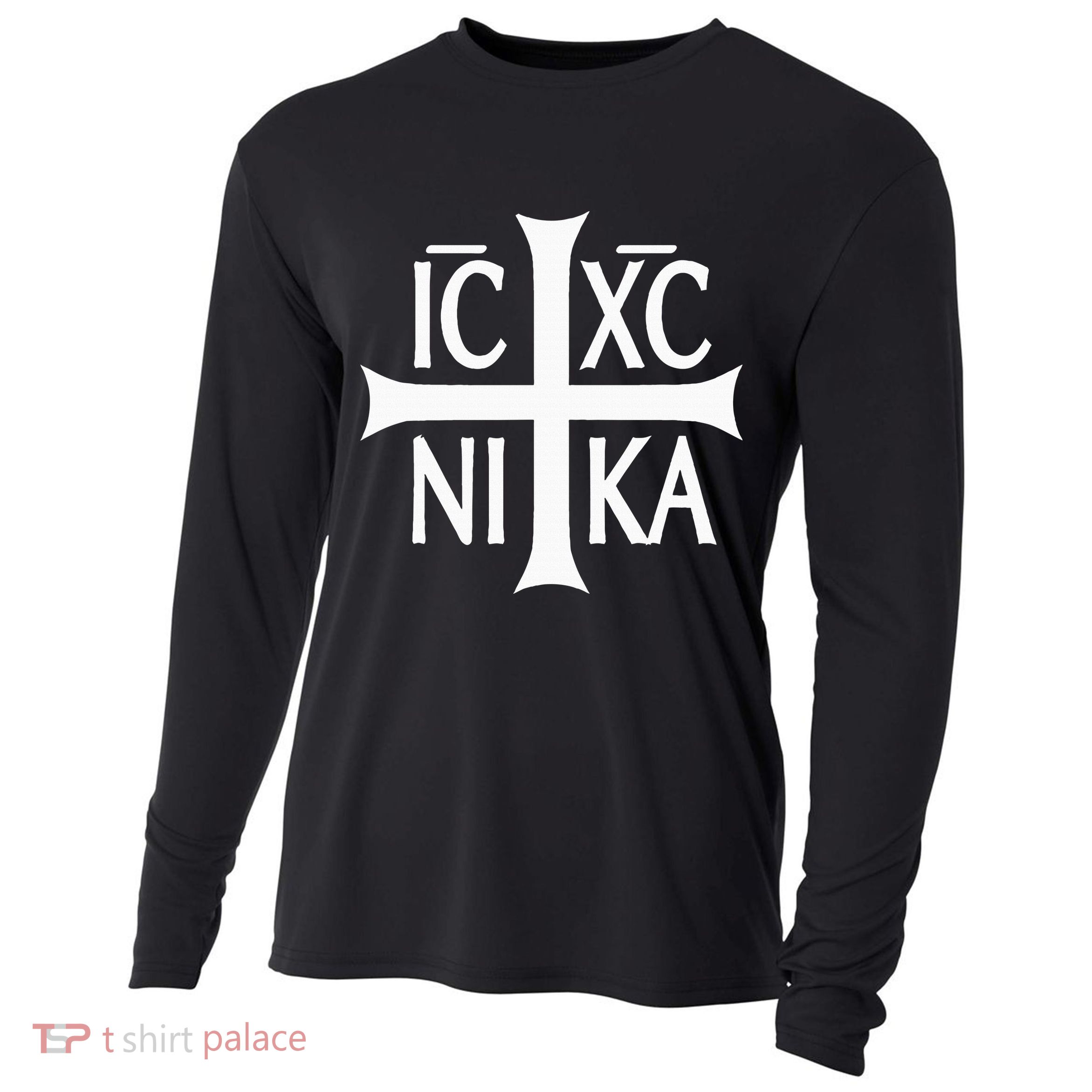Ic Xc Nika Cross Eastern Christian Greek Cooling Performance Long Sleeve Crew