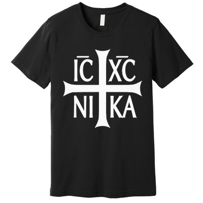 Ic Xc Nika Cross Eastern Christian Greek Premium T-Shirt