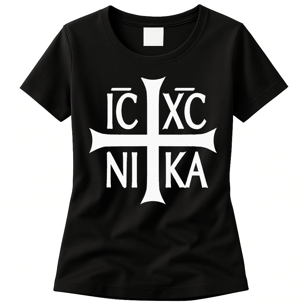 Ic Xc Nika Cross Eastern Christian Greek Womens T-Shirt