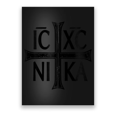 IC XC NIKA Cross Orthodox Eastern Christianity Christogram Poster