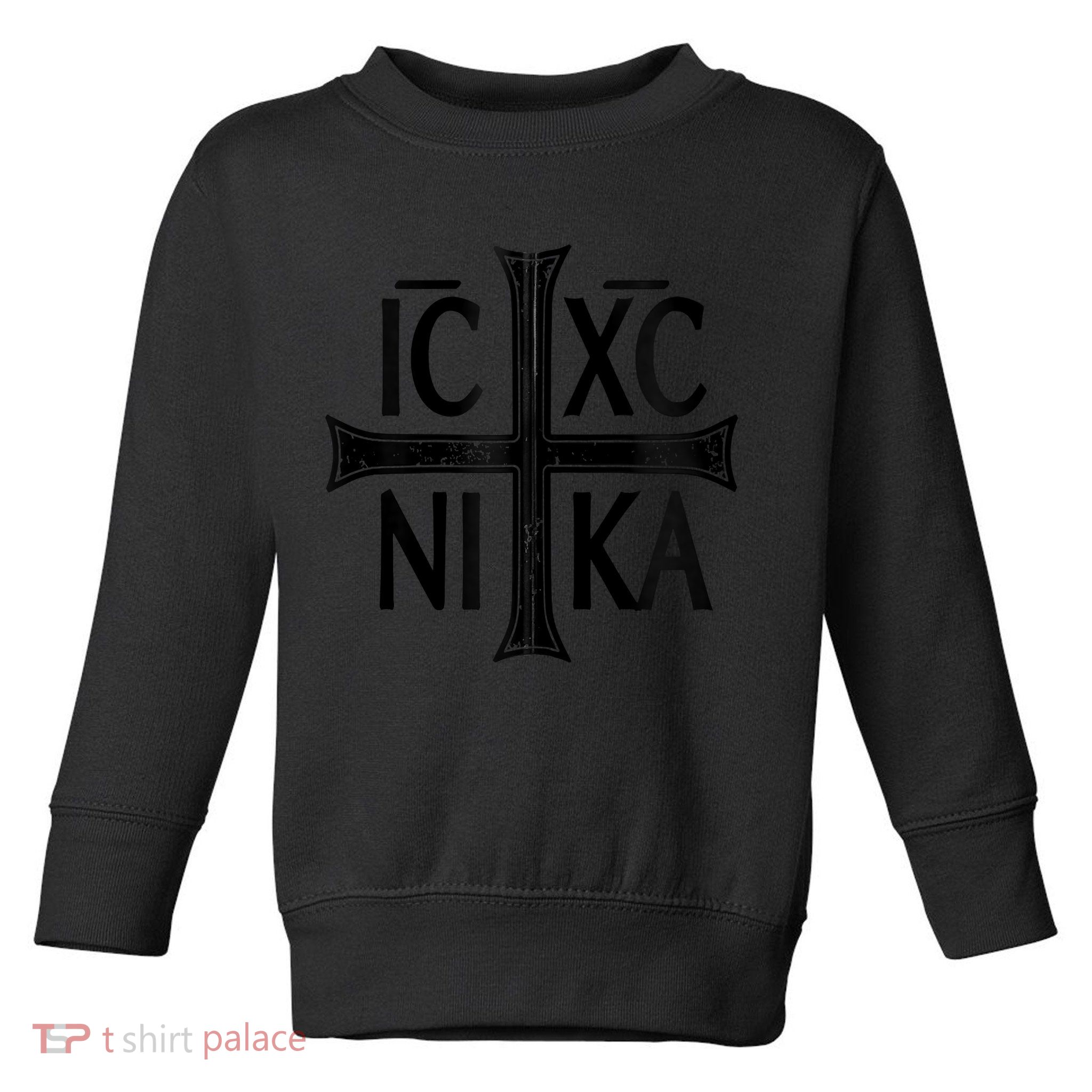 IC XC NIKA Cross Orthodox Eastern Christianity Christogram Toddler Sweatshirt