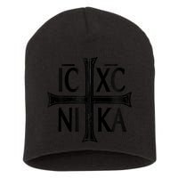 IC XC NIKA Cross Orthodox Eastern Christianity Christogram Short Acrylic Beanie