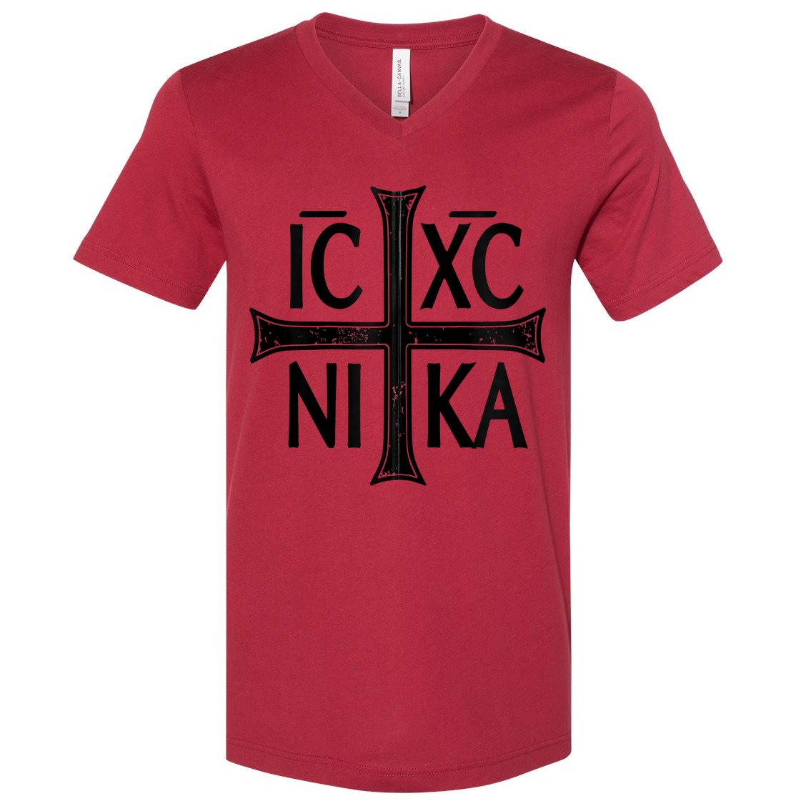 IC XC NIKA Cross Orthodox Eastern Christianity Christogram V-Neck T-Shirt