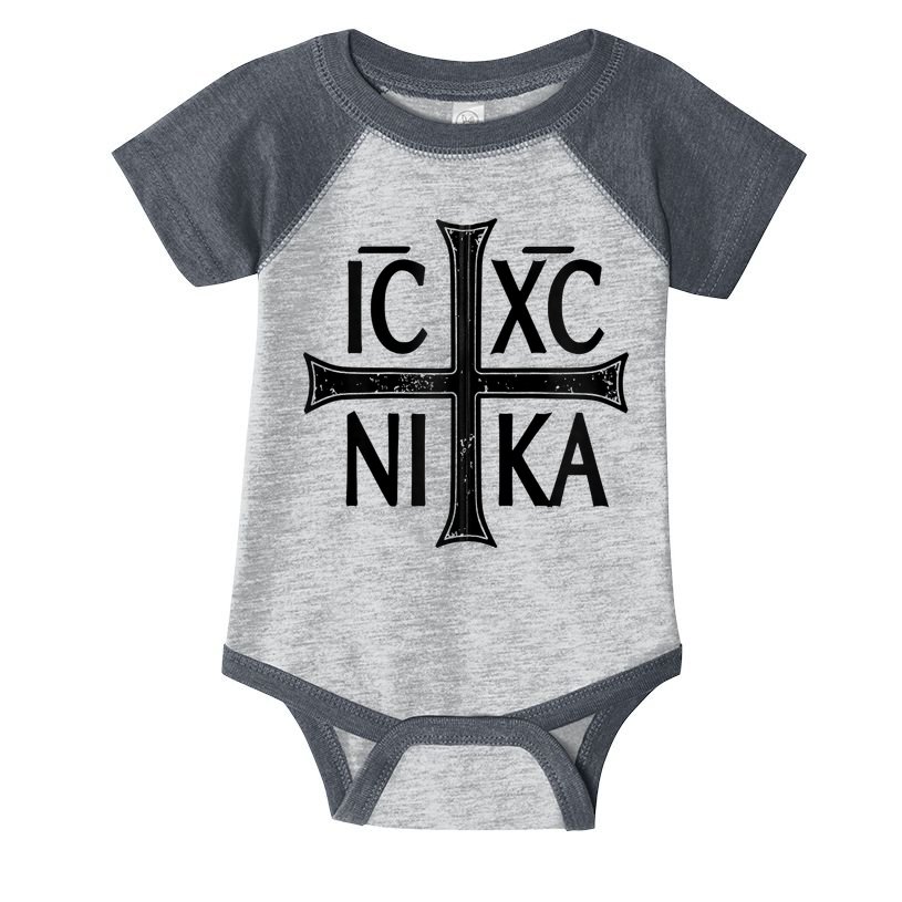 IC XC NIKA Cross Orthodox Eastern Christianity Christogram Infant Baby Jersey Bodysuit