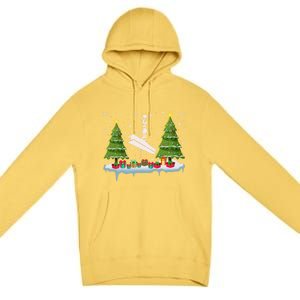 Ironworker Xmas Tree Lighting Ugly Christmas Gift Premium Pullover Hoodie