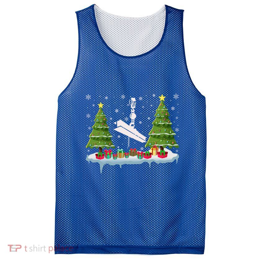 Ironworker Xmas Tree Lighting Ugly Christmas Gift Mesh Reversible Basketball Jersey Tank