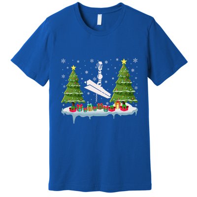Ironworker Xmas Tree Lighting Ugly Christmas Gift Premium T-Shirt