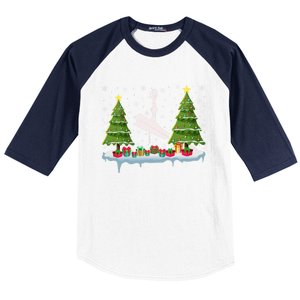 Ironworker Xmas Tree Lighting Ugly Christmas Gift Baseball Sleeve Shirt