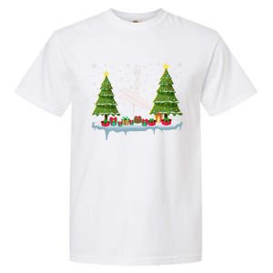 Ironworker Xmas Tree Lighting Ugly Christmas Gift Garment-Dyed Heavyweight T-Shirt