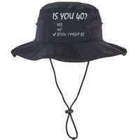 Is You 40 Funny 40th Birthday 40 Year Old Birthday Party Legacy Cool Fit Booney Bucket Hat